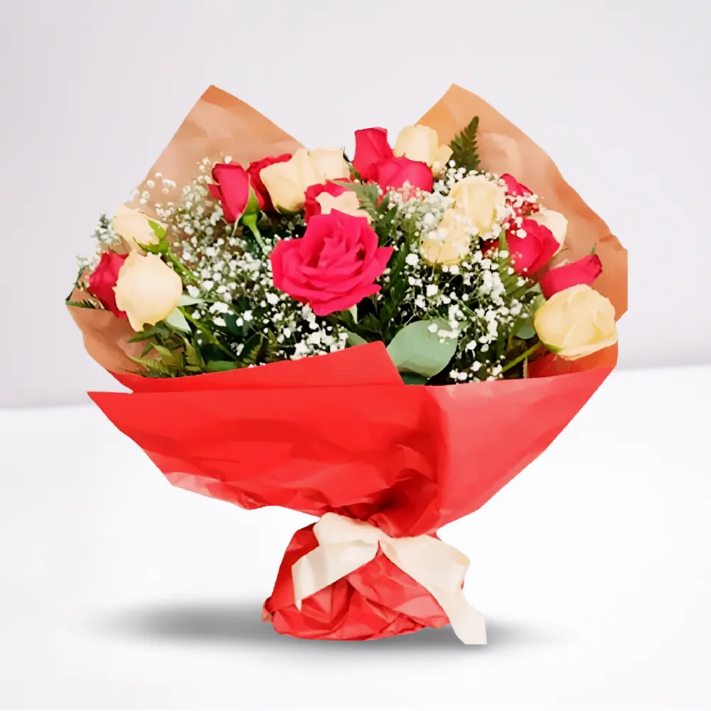 Buquê 20 Rosas Vermelhas e Champanhe, fazemos entregas em Recife e região