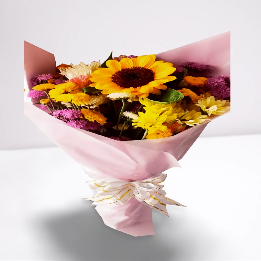 Buquê Flores do Campo com Girassol, presente especial em Recife