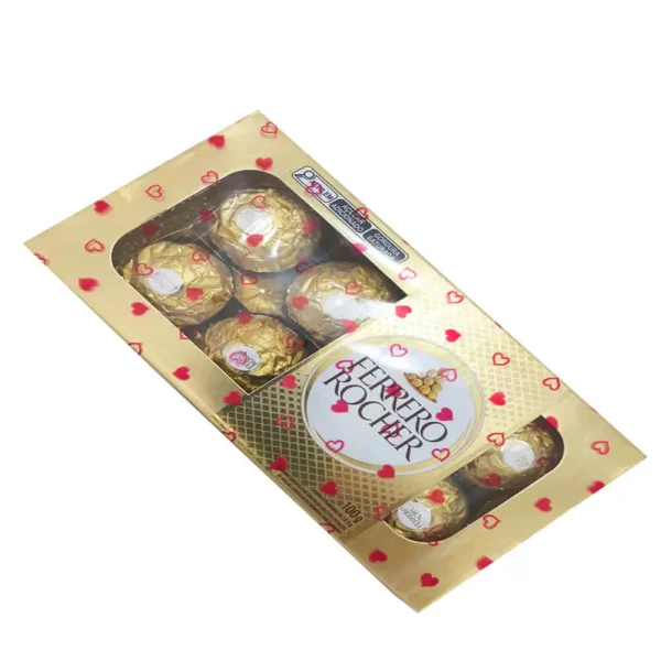 Caixa com 8 unidades de chocolates ferrero rocher
