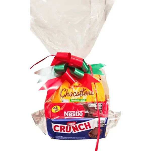 Chocottone bauducco com barras de chocolates