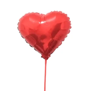 Balão metalizado em formato de coração