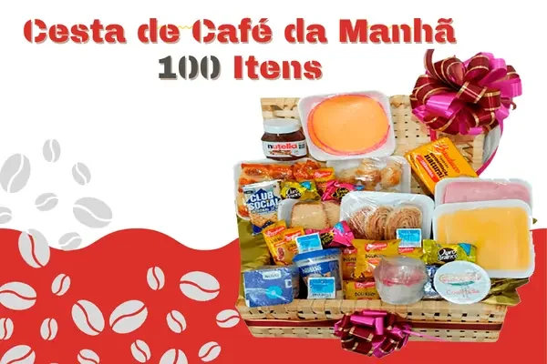 Banner cesta de café da manhã 100 itens