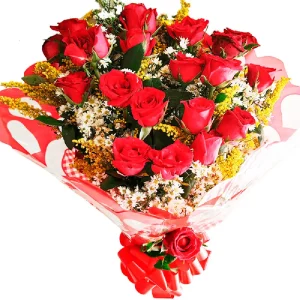 Buquê 20 rosas vermelhas naturais