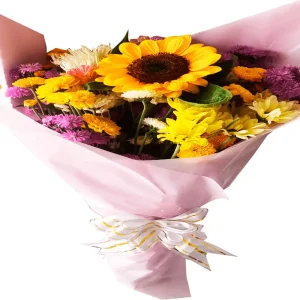 Buquê Flores do Campo com Girassol, presente especial em Recife