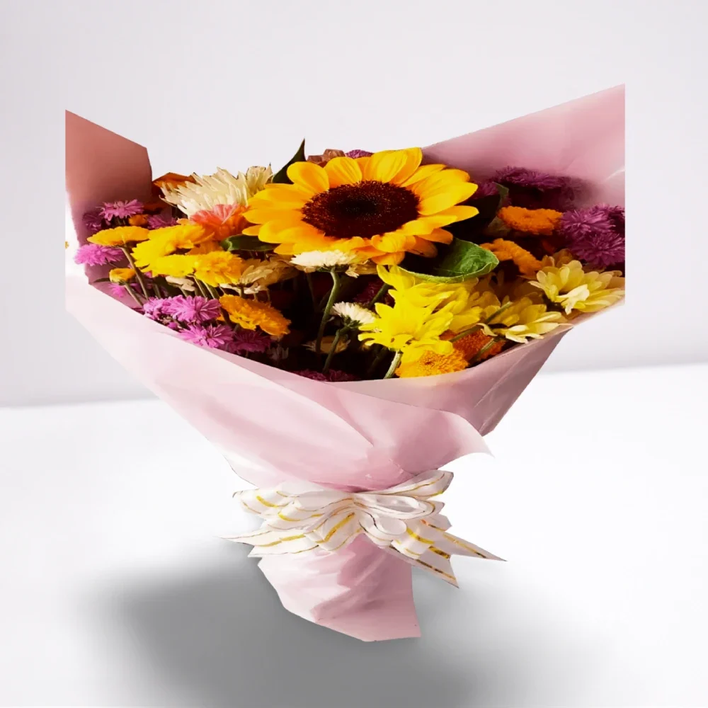 Buquê Flores do Campo com Girassol, presente especial em Recife