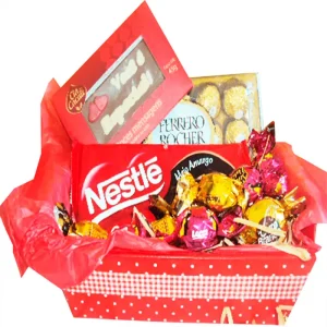 Cesta de chocolates finos