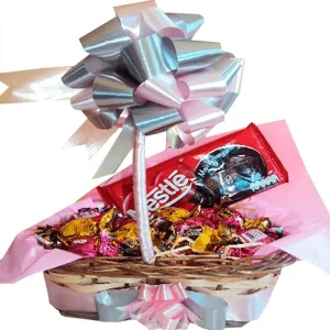 Cesta de chocolates simples