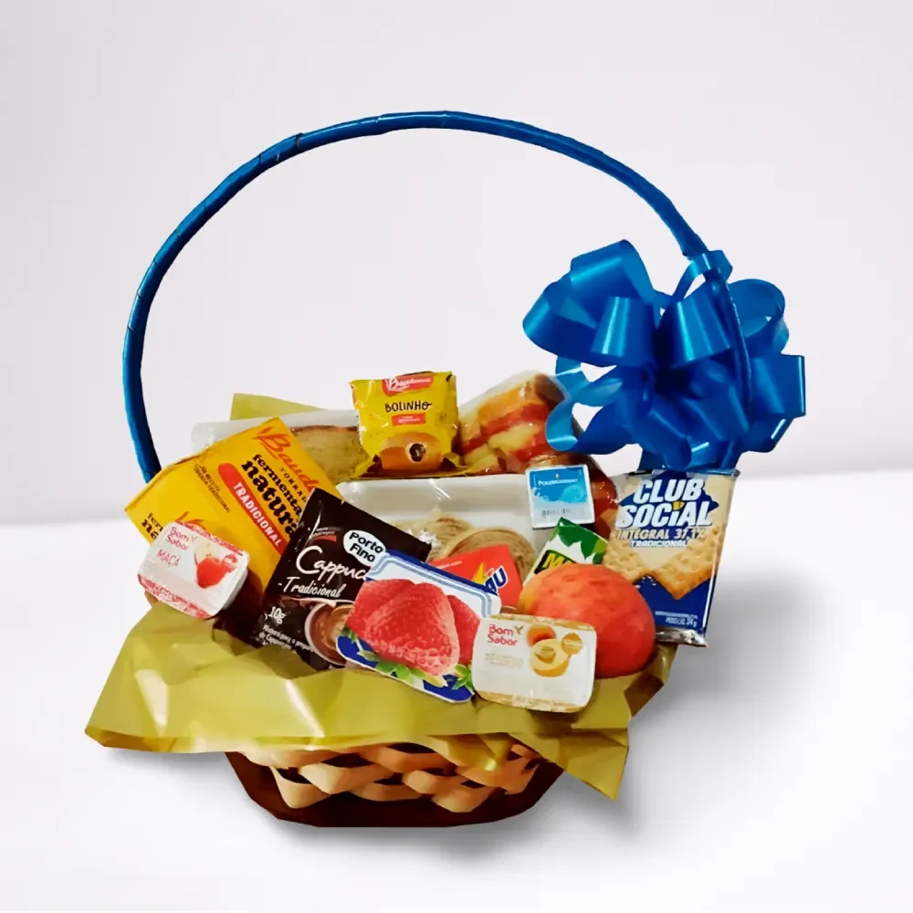 Cesta de Café da Manhã 30 Itens – presente completo e delicioso para entrega em Recife e região.
