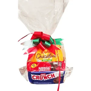 Chocottone bauducco com barras de chocolates